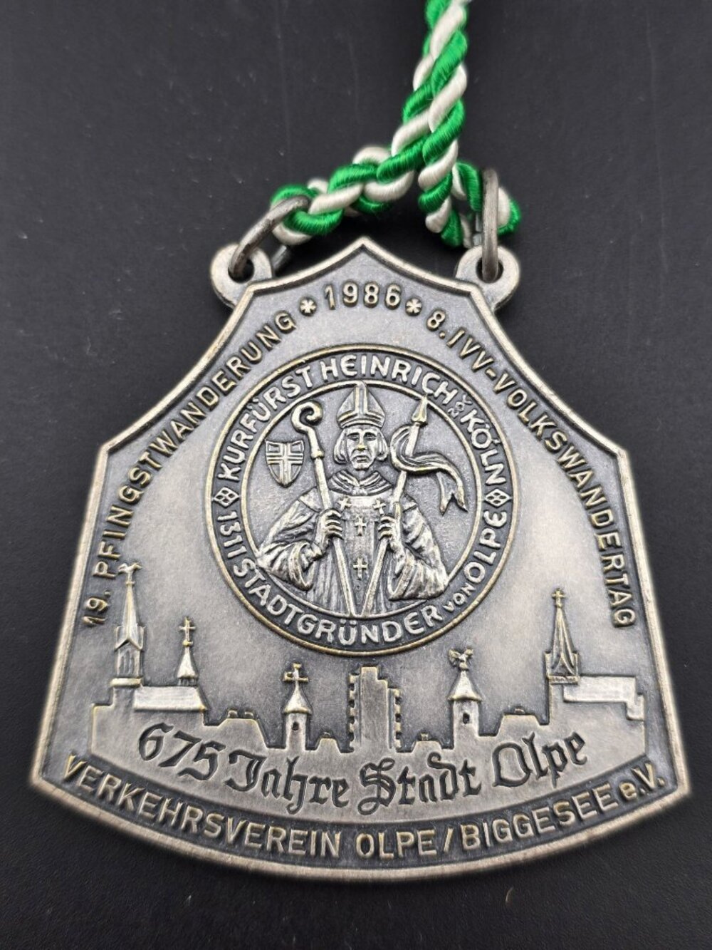 Vintage Medal 1986 Medal 675 Jahre Stadt Olpe IVV Volkswandertag Anniversary - Picture 3 of 7